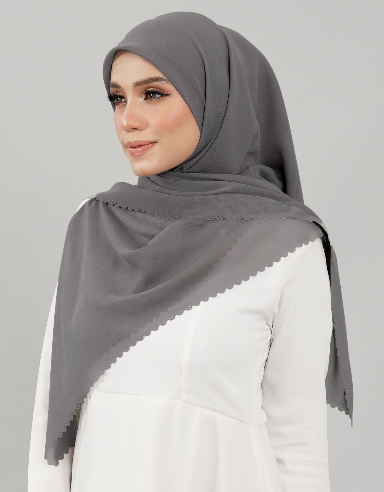 Feena Bawal Plain - 14 Grey