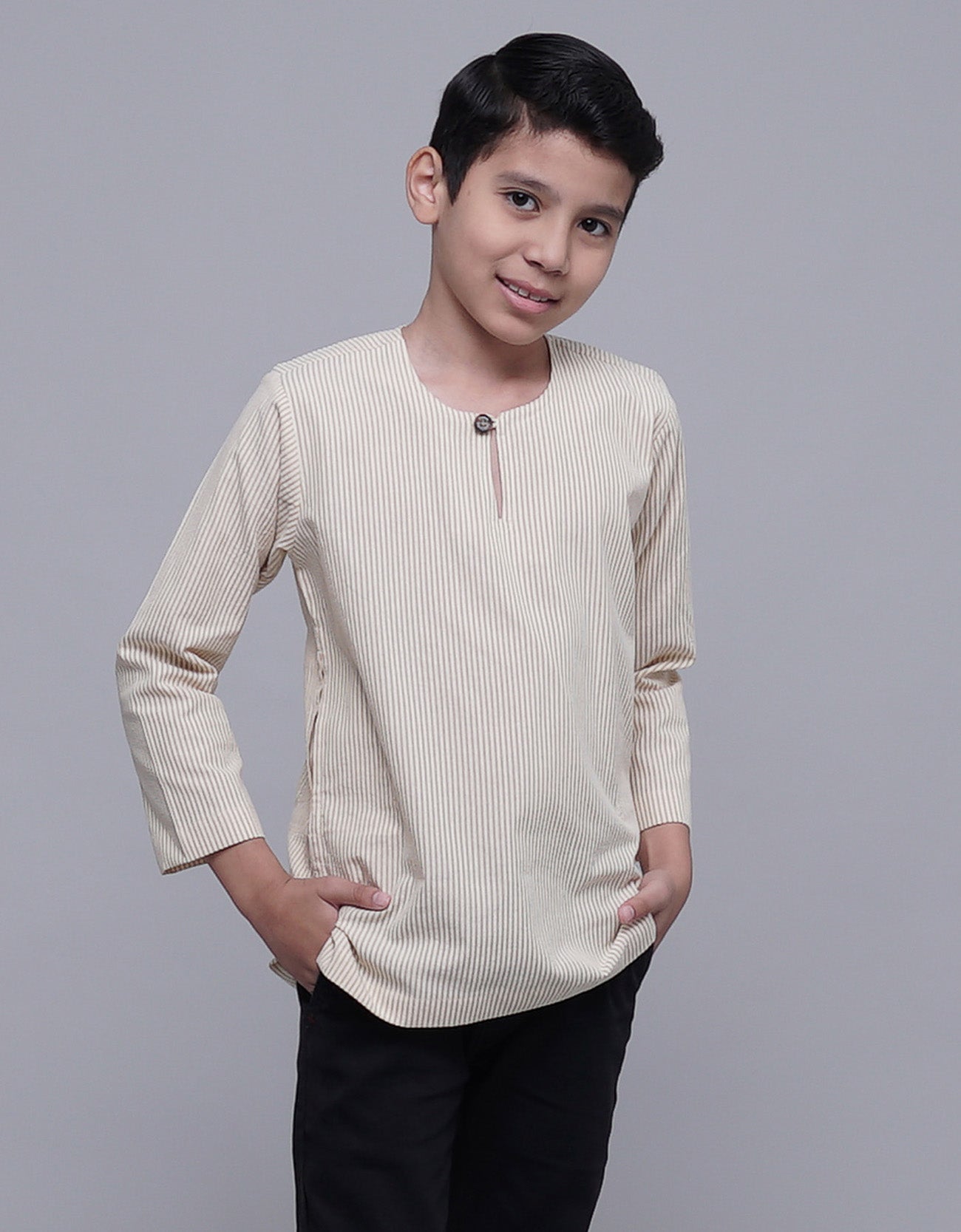 Andika Kurta Kids Cotton Malabar Stripe