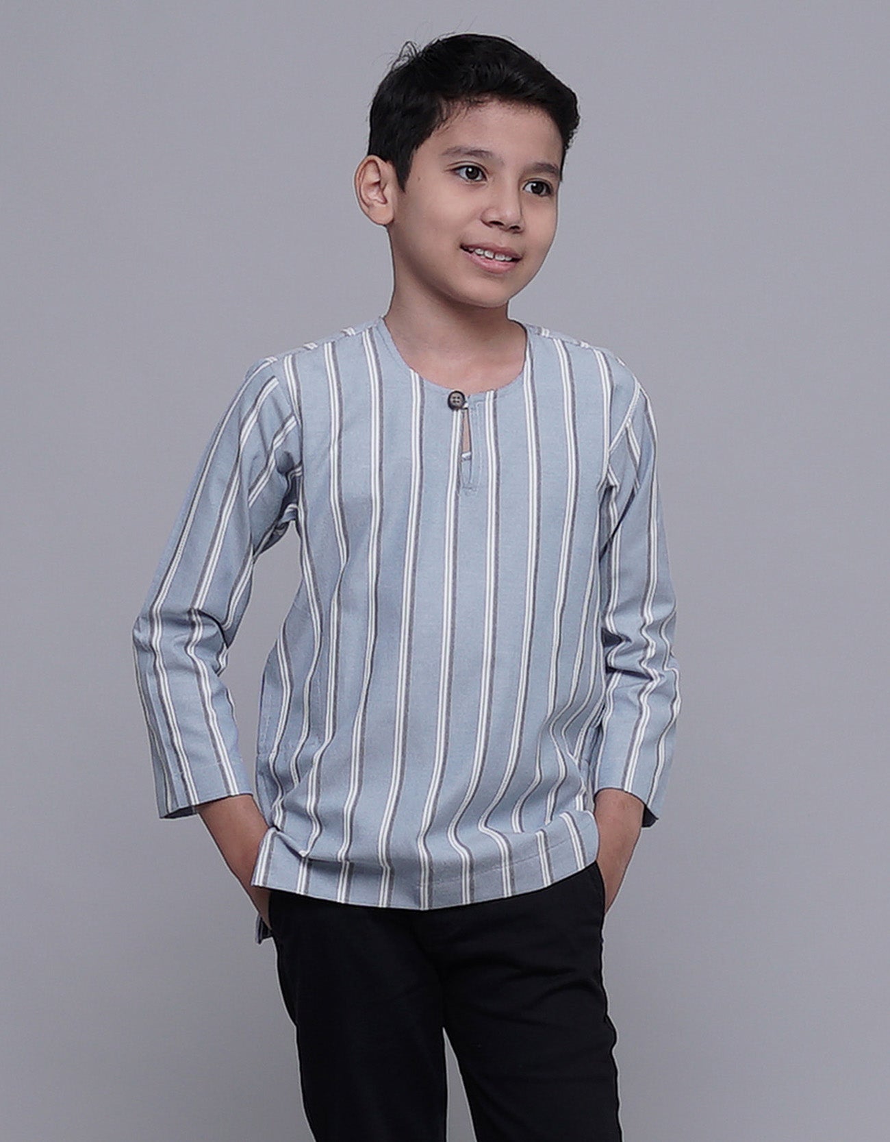 Arjuna Kurta Kids Pencil Stripe