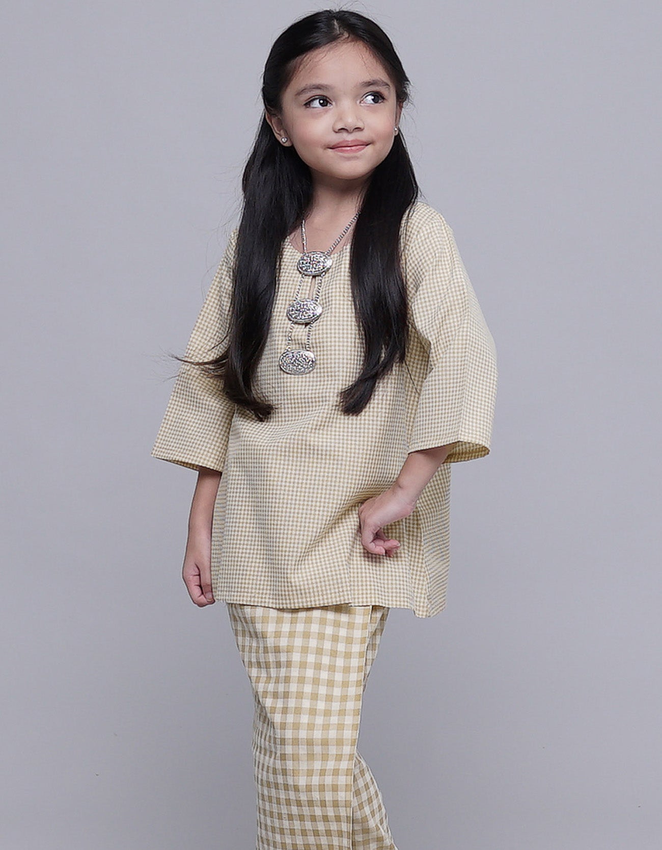 Cendana Kurung Kedah Kids Cotton