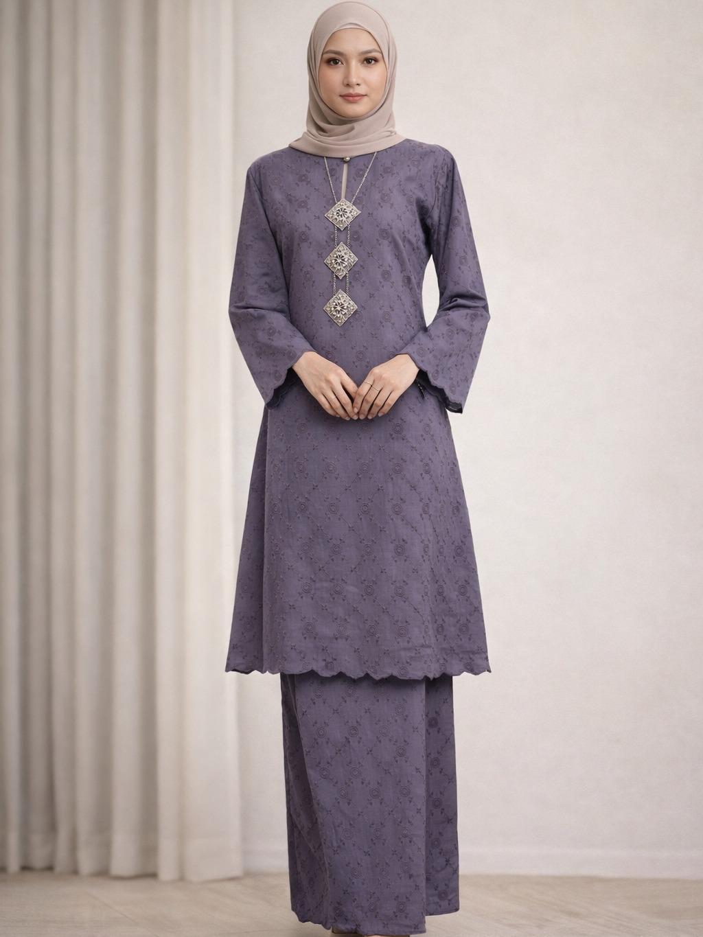 Dinda Kurung Riau - 01 Lilac Mist