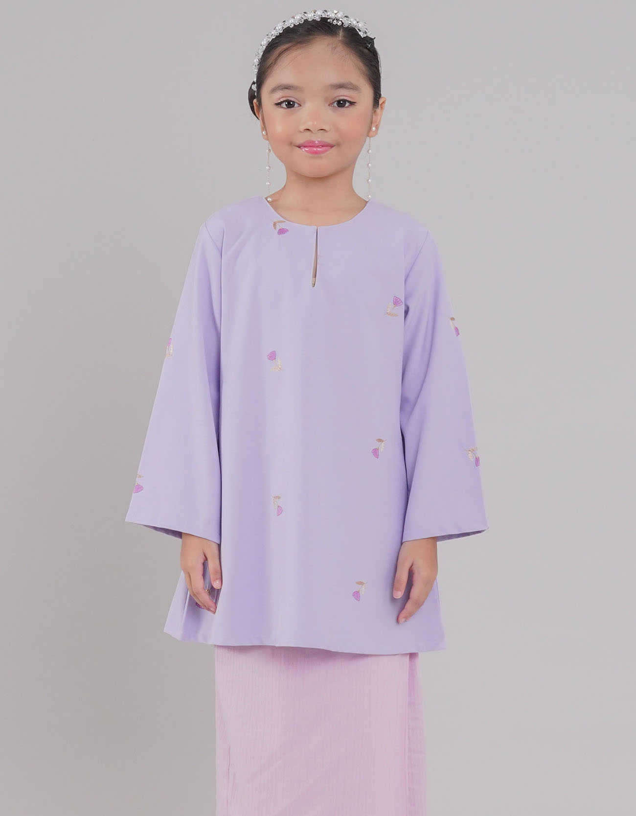 Teratai Kurung Riau Kids - 01 Light Purple