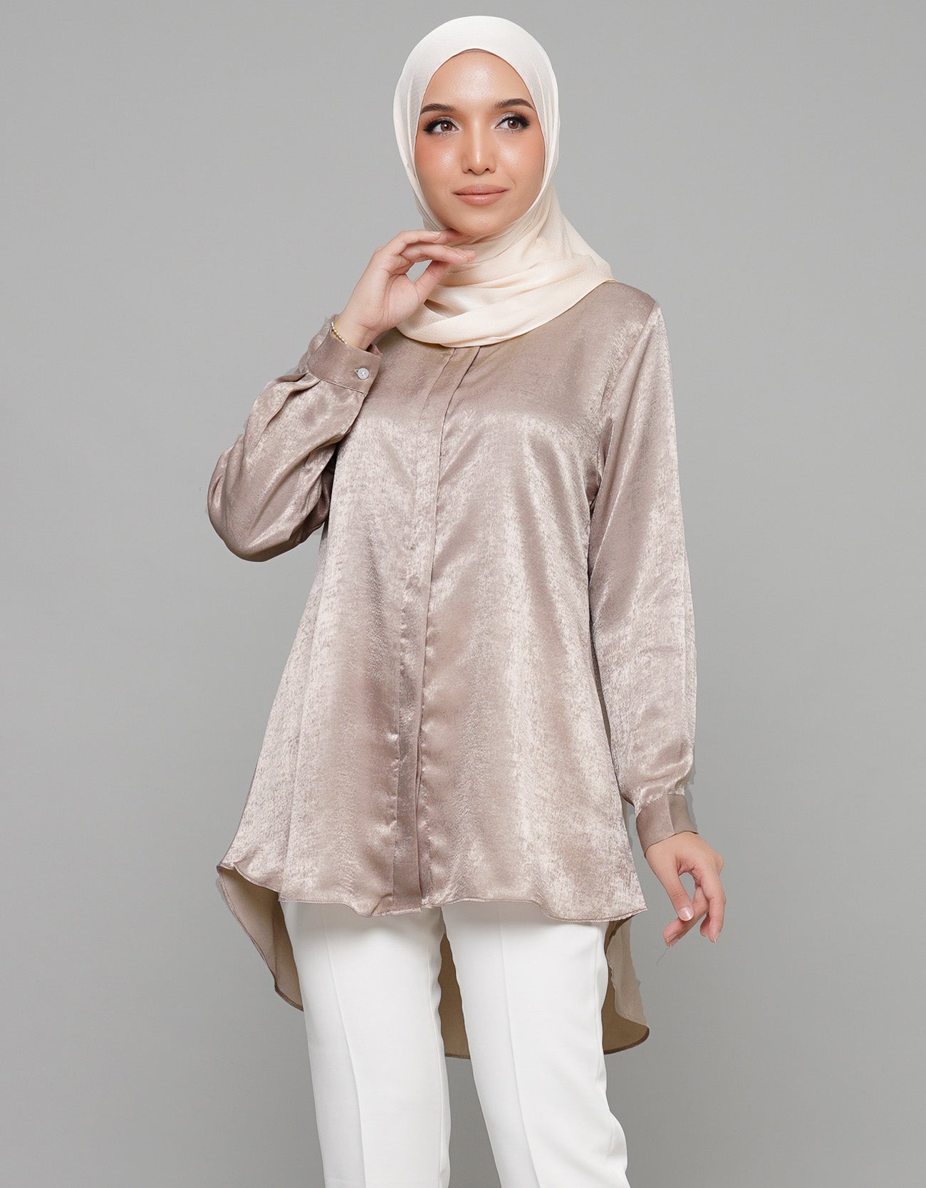 Ayumi Blouse High Quality Matte Satin