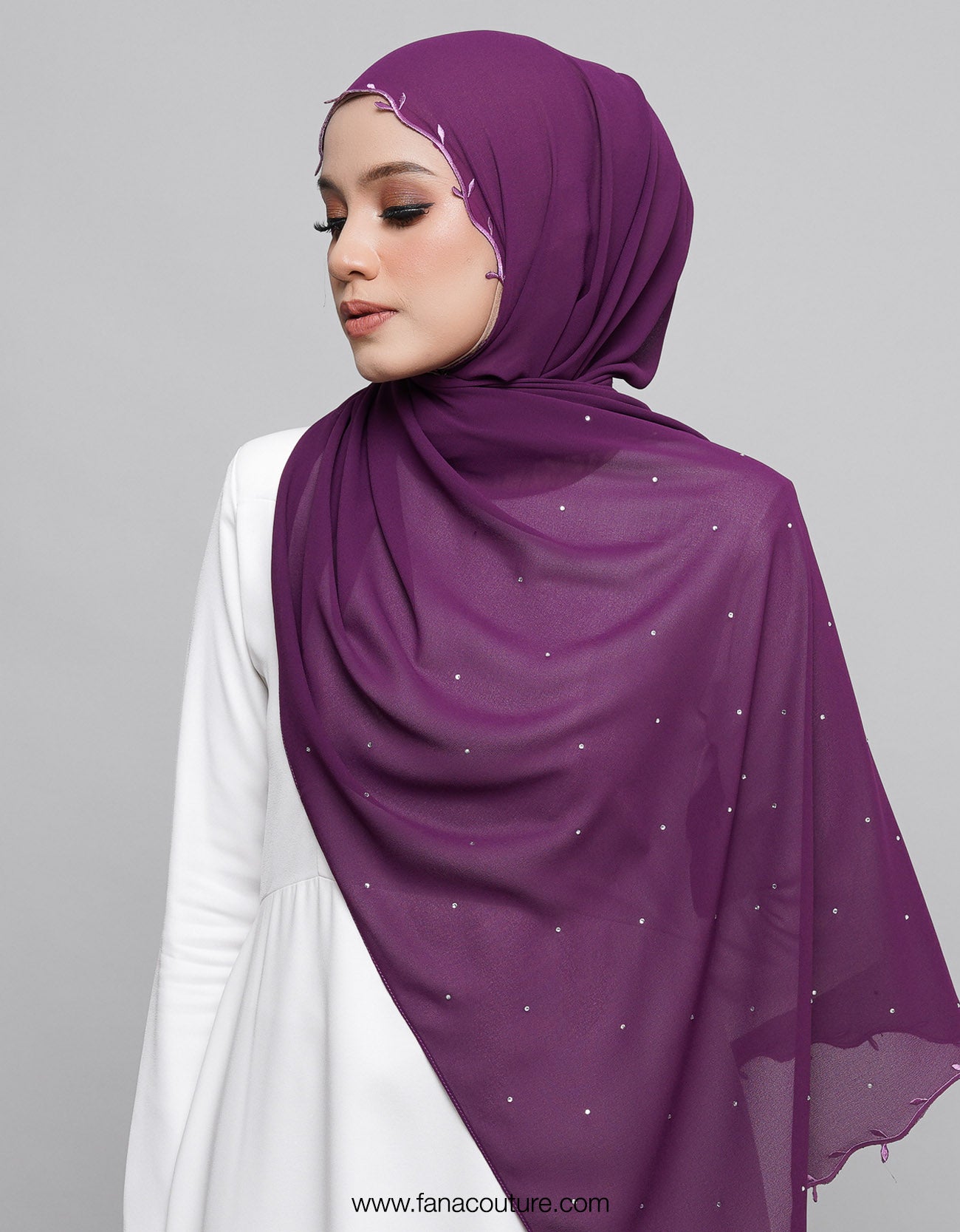 Nuha Shawl Sulam - 05 Imperial Magenta