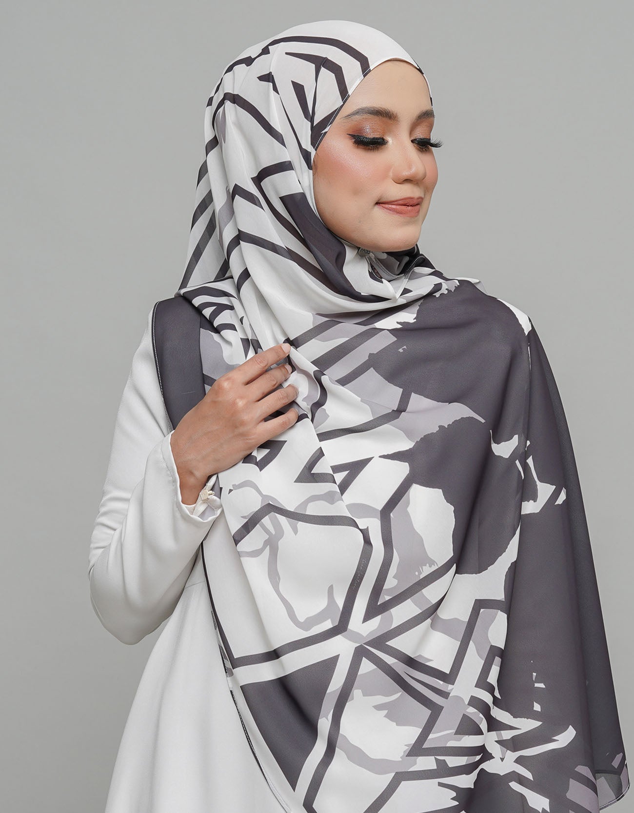 Sofea Long Shawl - 10 Ethereal Monotones